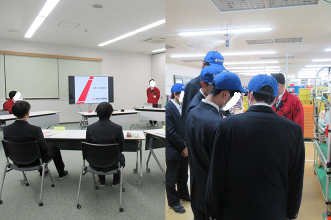 会社概要説明、社内見学